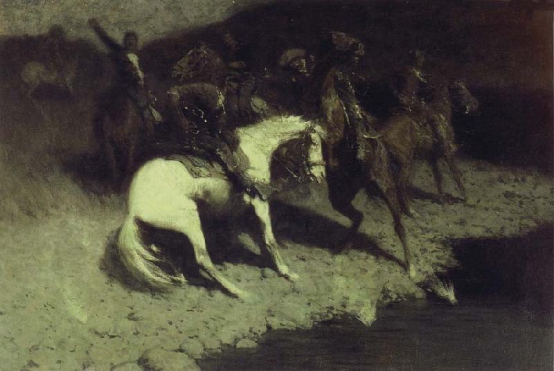 Frederic Remington Fired on oil painting image